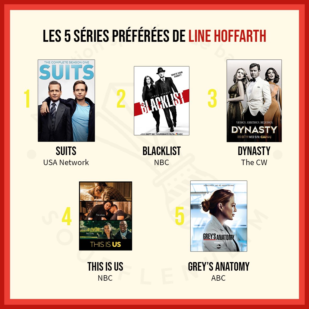 Line Hoffarth, membre de l’équipe 1, nous donne son top 5 séries !

Donnez-nous votre avis en commentaire sur ce top 5 ! 😁

#LifestyleASBS #GoASBS 🔴🟡