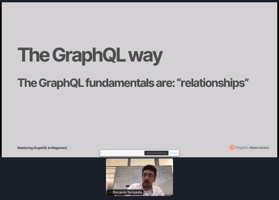 Listen now to our <a href="/RicTempesta/">The Big Rick (now in 4k)</a> talking about how to master #graphql in <a href="/AdobeCommerce/">Adobe Commerce</a> at #MAConnect event by <a href="/MagentoAssoc/">Magento Association</a> cc/ <a href="/skeellersrl/">skeeller</a>  #Adiacent
