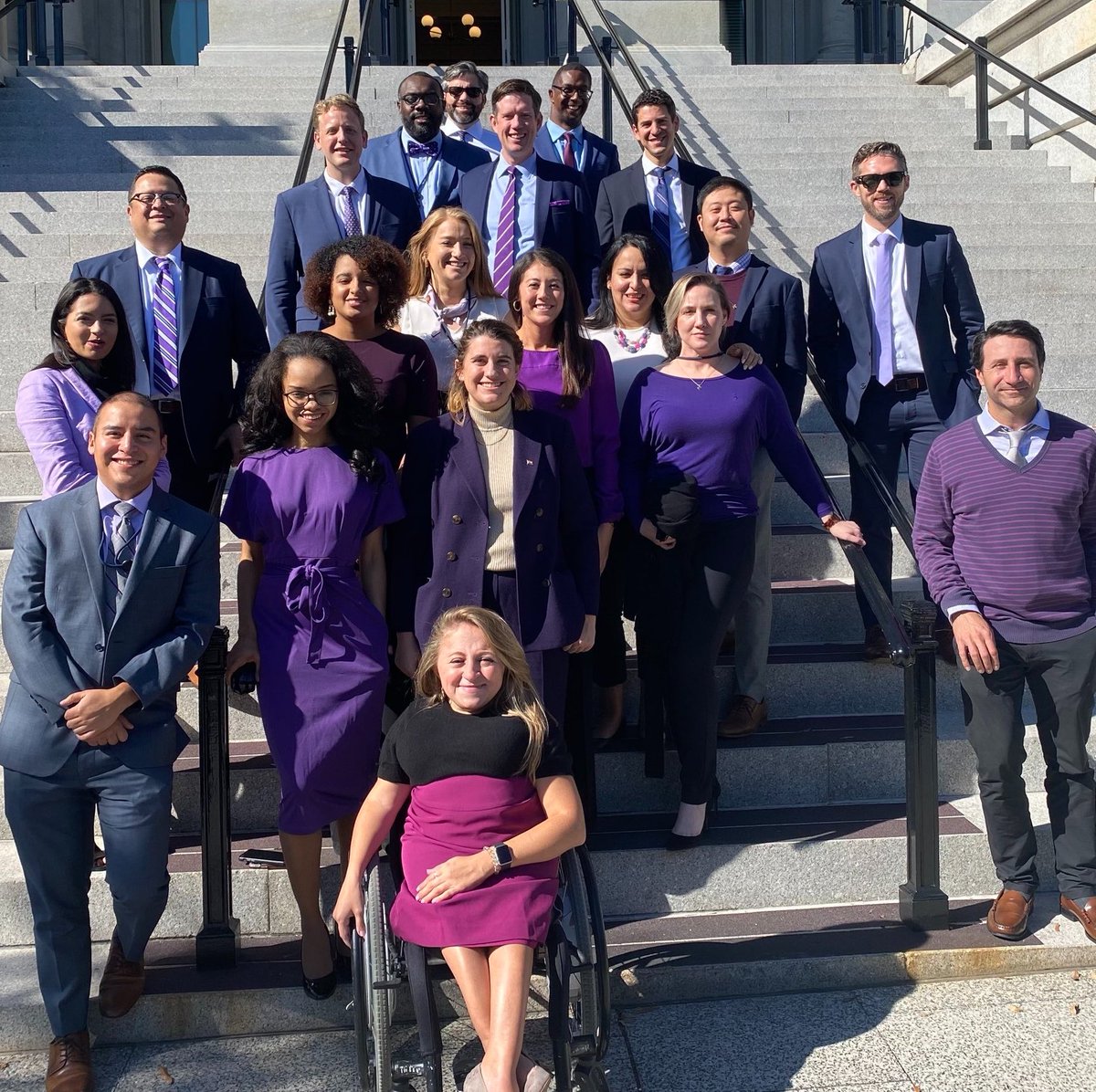 WhiteHouseOPE46's tweet image. Today we wear purple for #SpiritDay to take a stand against LGBTQI+ bullying and harassment. To LGBTQI+ youth: you are loved for you are and we will continue to fight for you every day.