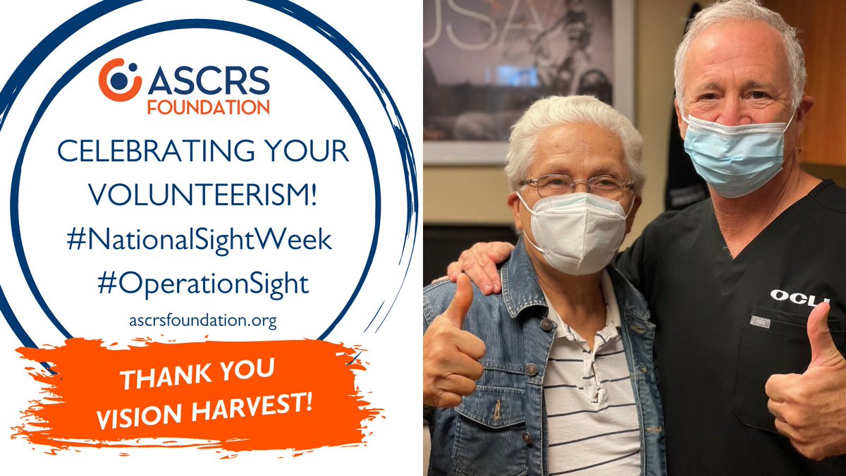 ASCRSFoundation's tweet photo. Dr. Silverman at Vision Harvest is an ASCRS member & proud Operation Sight volunteer. This National Sight Week, he will provide charitable cataract surgery to patients in need in his local community! Get involved at: https://t.co/l67tHDB4aK #NationalSightWeek #OperationSight https://t.co/NNyiOgcecA