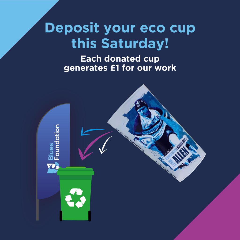 bluesfoundatio1's tweet photo. 💙 Don’t forget you can help support our charity at Saturday’s clash between @BedfordBluesRFC &amp; @RichmondFC1861 🤝

🥤 Donate your eco-cup into our Charity Bin located around the Blues Marquee and help make a difference across Bedfordshire 🙌

#BluesFoundation #SportForChange https://t.co/xCq72NZt9x