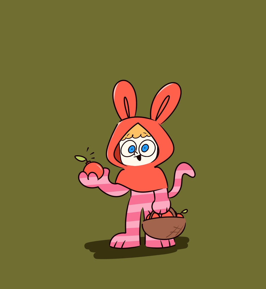 LocrColr's tweet photo. harmless bunny delivering apples to grandpapi https://t.co/cVWdHV6H4A