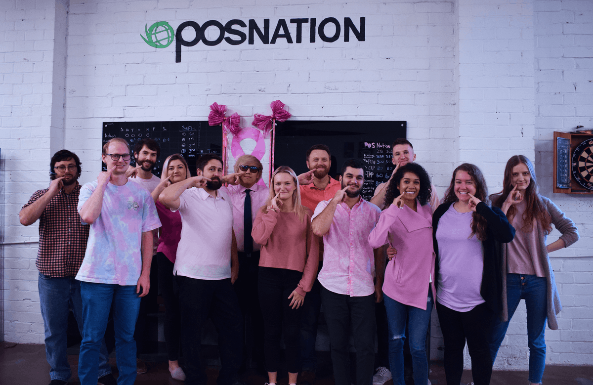POSNation's tweet photo. Our team went pink to show support for breast cancer survivors. The Queen City in Pink initiative exists to bring awareness to the fight for a cure, and to encourage women to get mammograms and catch the disease early.
#QCIP #CREWCharlotte #BreastCancerAwarenessMonth @CREW_Clt https://t.co/BwihVjthim