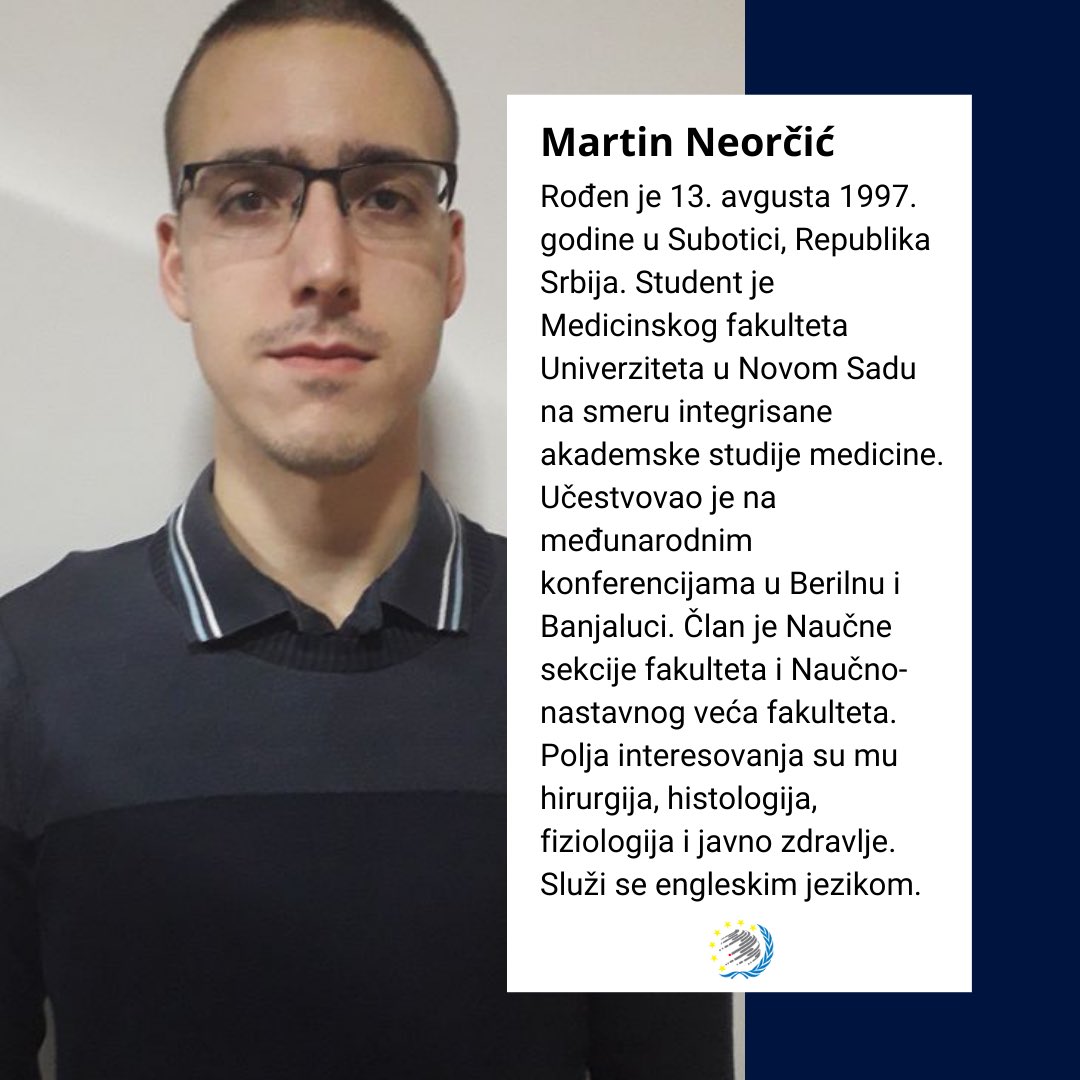 CMJP_online's tweet photo. 🔹Danas vam predstavljamo Martina Neorčića, novog člana našeg Centra! Martin se posebno istakao u humanitarnoj akciji „Karavan ljubavi”. https://t.co/EXeFt30Adu