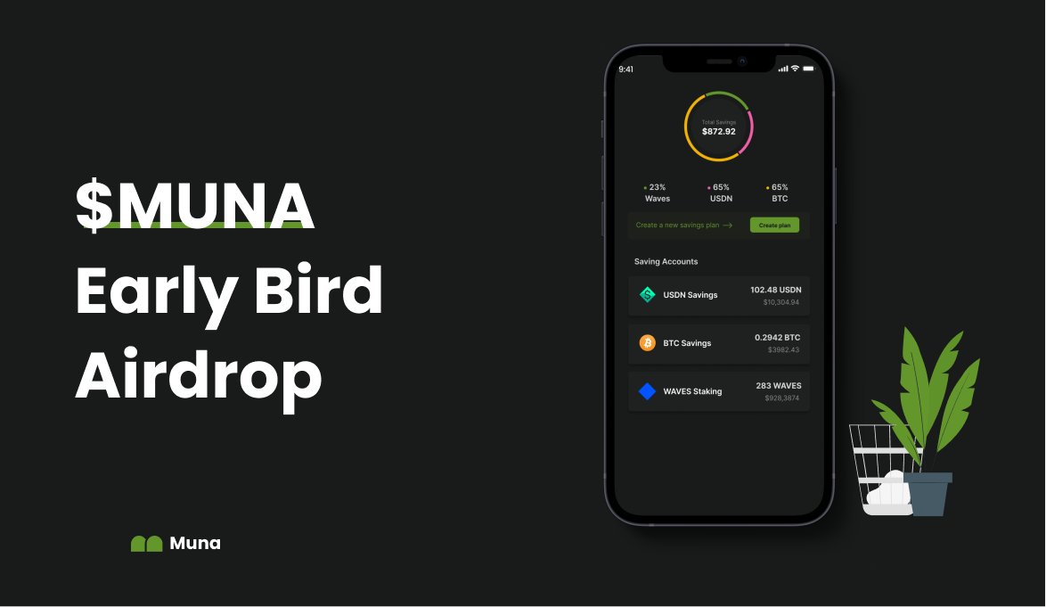 ✔️ $MUNA Airdrop is live!

🔵 Airdrop Reward: Up to $10 worth of MUNA

🔵 Referral Reward: $0.75 worth of MUNA per referral

🔵 Airdrop Link: t.me/MunaAirdropBot

#Airdrops #Bitcoin #MUNA #AirdropDet #crypto #Blockchain