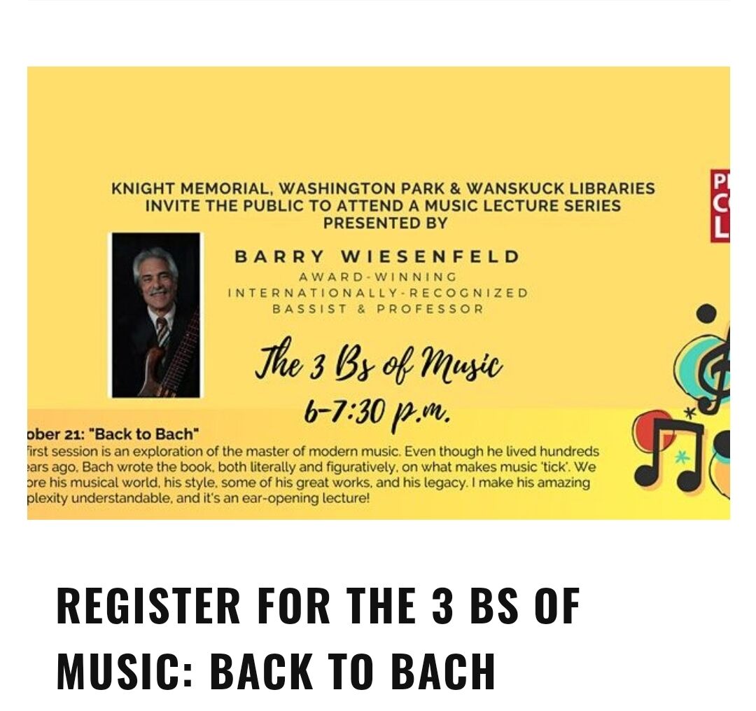 Register for The 3 Bs of Music: Back to Bach | TODAY October 21, 2021 | 6:00 PM - 7:30 PM EST | Music Connection Magazine 👇👇👇musicconnection.com/register-for-t…
.
.
.
.
.
#3BsofMusic #BacktoBach #BarryWisenfield #musicconnectionmagazine