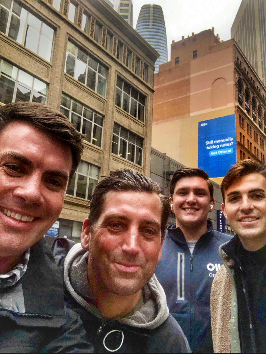 The SF/Marin @Otter_ai crew searching #SanFrancisco for 🦦 (Found it!) #TwitterMarketing #Otter