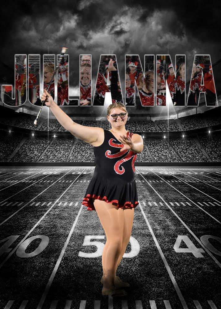 GSmajorettes's tweet photo. Julianna Chambers 25’
Julianna has put in so much time and effort to becoming better and has even stepped up as a leader. She has worked hard all season long! Congrats Julianna! https://t.co/fsQCo0QH77