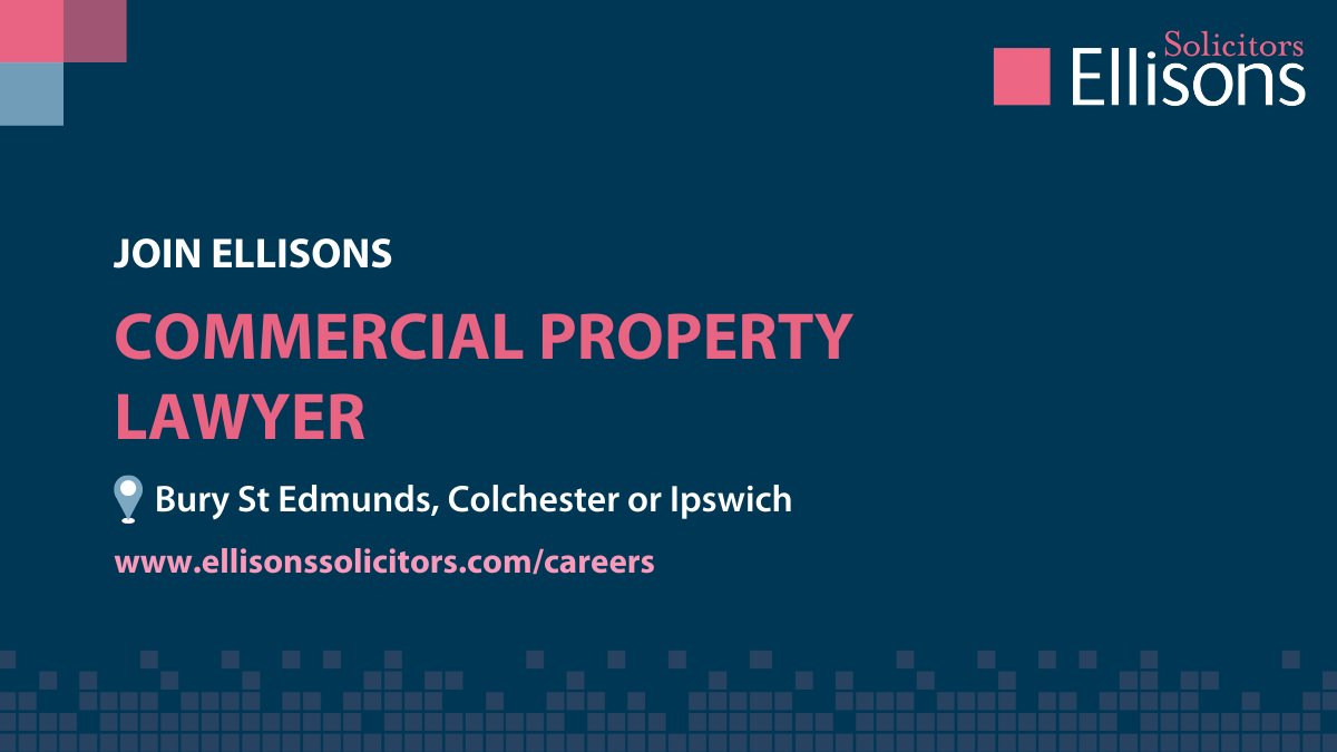 We are recruiting for talented Commercial Property Solicitors to join our long-established, highly successful Real Estate team. More information about the role and how to apply here: ellisonssolicitors.com/careers/view/c… #Recruiting #Hiring #CommercialProperty