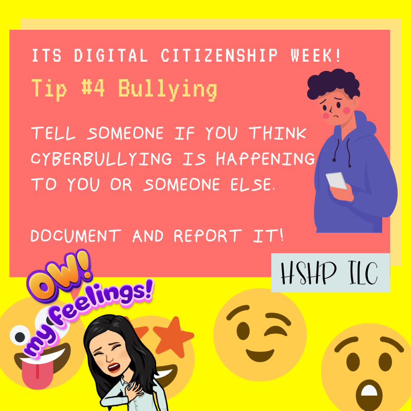 hshpilc's tweet photo. It's Digital Citizenship Week and we're ready to spread awareness! We want our Phoenix to make good decisions while on the Internet, and here is one tip we all could use! #digitalcitizenshipweek #hshpilc #HCISDedTech #digitalcitizenship https://t.co/XqlpR7sgXg