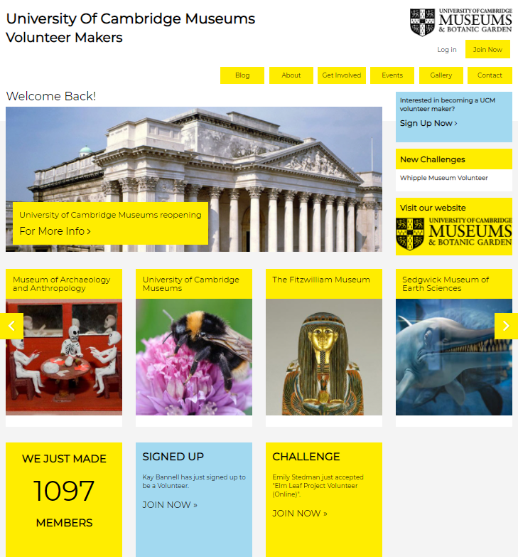 VolunteerMakers's tweet photo. Congratulations @CamUnivMuseums you now have well over 1000 Volunteer Makers!  You are inspiring your community into actions, activities and events! 

@AnnaBryantSW @sdfrowlands @JohnOrnaO @dawsonheritage #sharingthelove

Can we help you transform your #volunteering? https://t.co/G2H9kjm73v