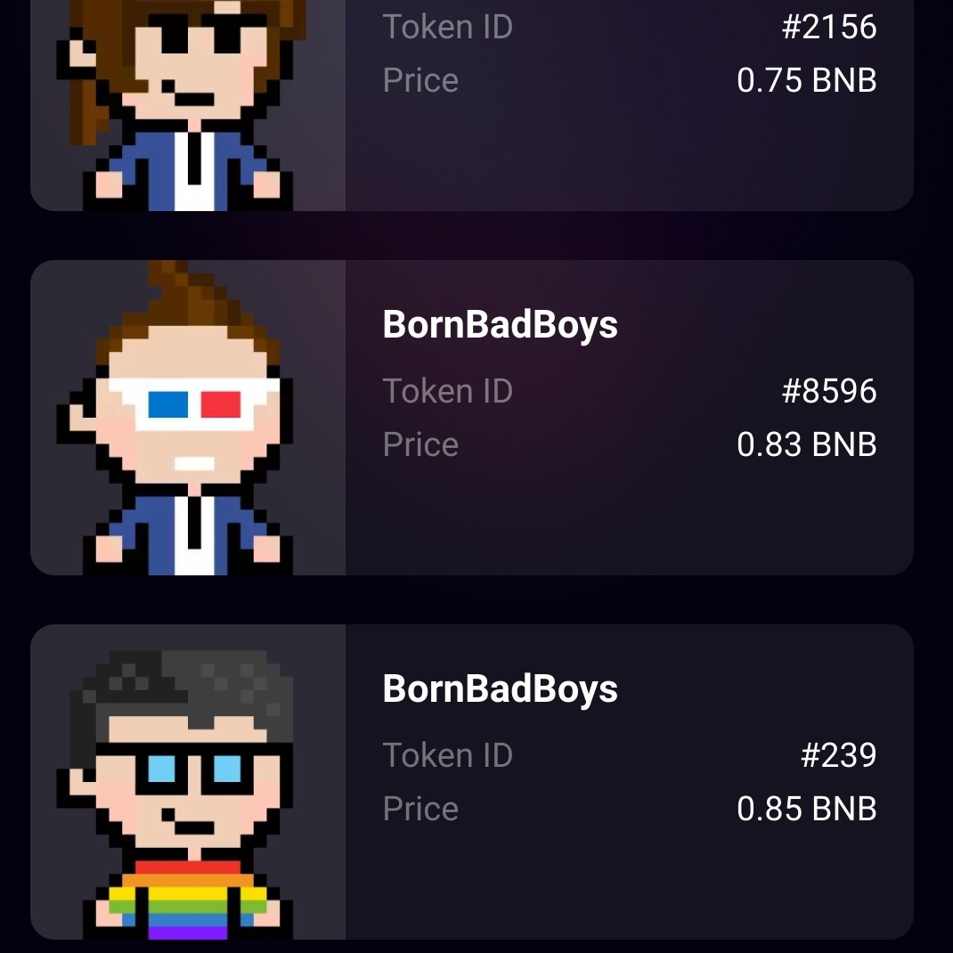 bornsmartboy's tweet photo. Damn. On @scv_finance there are just TEN #BornBadBoys #NFTs remaining below 1 #BNB.
Get your hands on them before they are gone. #BSC #BSCGems #pfpNFT https://t.co/QlDVjAmAex