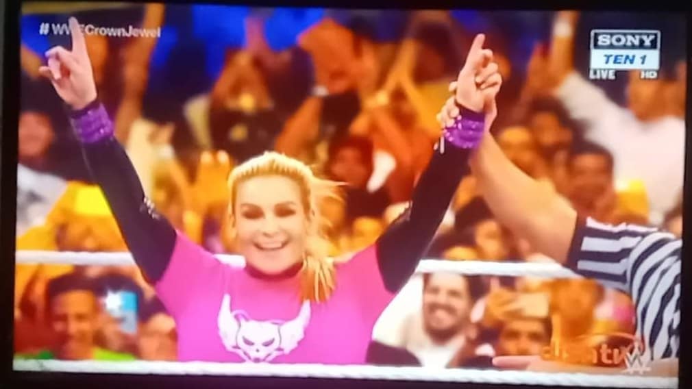 Bry1889's tweet image. 2019 Crown Jewel Throwback.
One of my favorite matches of all time. Still so proud of @NatbyNature and @LaceyEvansWWE for making history!💪👑💯
#WWECrownJewel
#StatementMakers