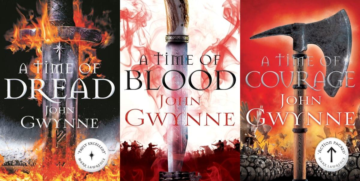 binding_broken's tweet photo. Giveaway time! 🥳

These are unsigned paperback copies provided courtesy of @GeorgEgger4 

First up; one set of @JohnGwynne_ Of Blood And Bone series!

Follow and RT to enter! https://t.co/esV3J7a48R
