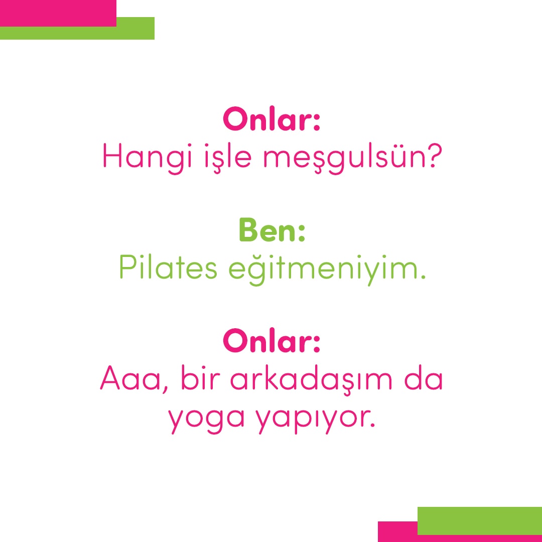 FitinClass's tweet photo. Mesleklere verilen garip tepkilere bir örnek de bizden. 😄😄
#pilates #yoga #fitinclass https://t.co/lM9moEqzqX