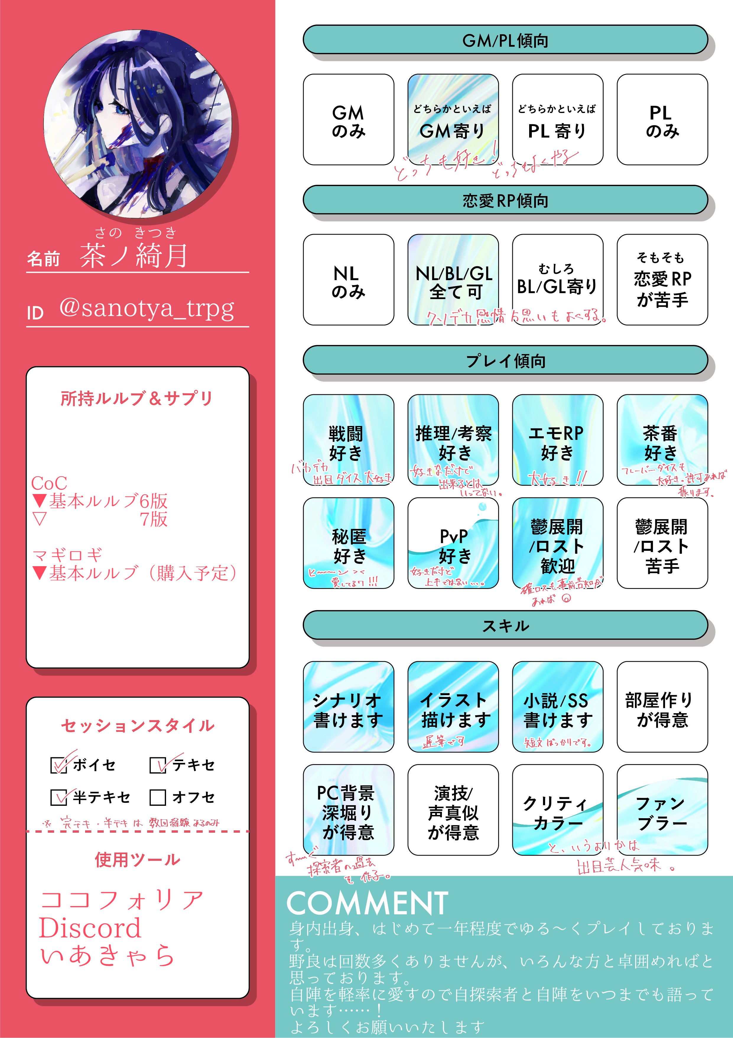 さのきつき 新規 Sanotya Trpg Twitter