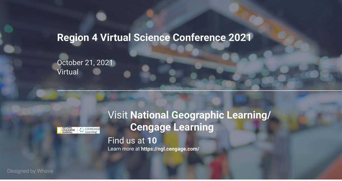 Come to visit our booth at Region 4 Virtual Science Conference 2021 and check out our amazing offers. #R4SciConf via Whova event app whova.com/whova-event-ap…