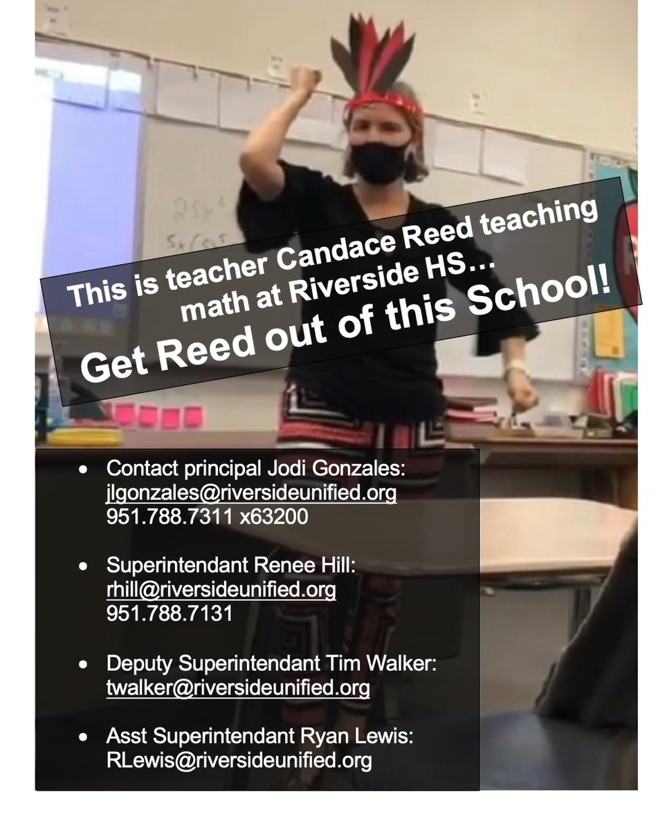 IonahTheScully's tweet photo. Get #candacereed outta #riverside unified school district… sometimes I really hate it here. Woke up to some really nasty colonialism this morning. #riverside #colonizersgonnacolonize #landtheft #landback https://t.co/4haGxJD4NP