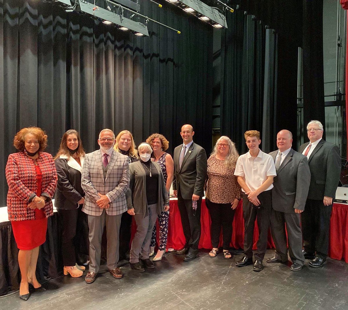 RobCalarco's tweet photo. This week is School Board Recognition Week. On Monday I had the honor to present certificates to the Patchogue-Medford School District BOE to thank them for the work they do for our community. As a father I cannot thank them enough for stepping up to serve all of us. https://t.co/3iGNmLcRG1