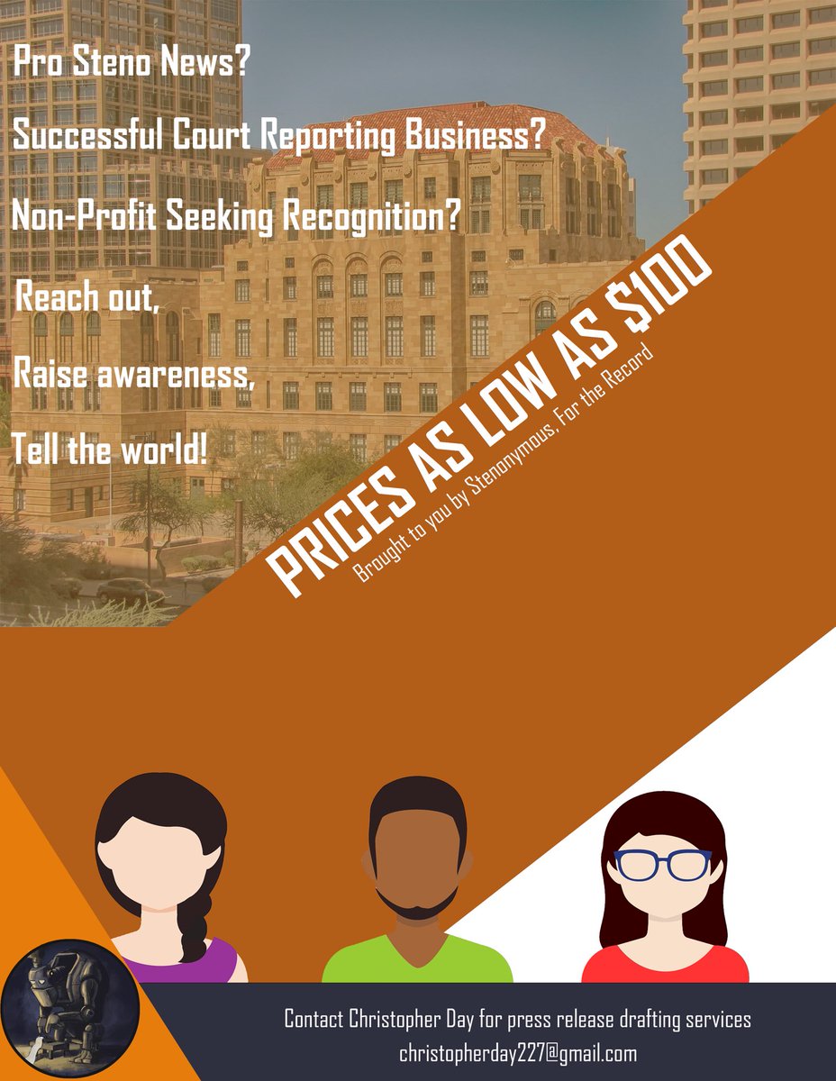 XChrisUnknownX's tweet image. If I can make some money off the press release stuff, I can put that into more advocacy action. Spread the word. 

#courtreporting #courtreporters #stenographers