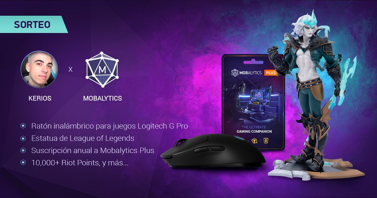 🎁😎MEGA SORTEO INTERNACIONAL😎🎁

PREMIOS:
- RATON INALAMBRICO LOGITECH G PRO
- FIGURA DE LEAGUE OF LEGENDS
- MAS DE 10.000 RIOT POINTS
   Y MAS!

Muchas gracias a todos por el apoyo y a <a href="/MobalyticsHQ/">Mobalytics</a> por el sorteazo!!

DALE FAV❤️ RT🔁

Y participa aquí: moba.lol/3psZMVs