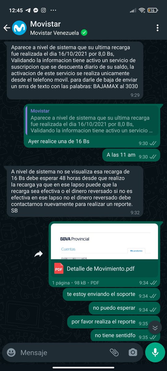 Ceaubf's tweet photo. Hoy me comunico con @AyudaMovistarVe y me demuestra que sigue yendo de mal en peor. Parece q la cultura de servicio acá es atender pero no resolver en el primer contacto (como segun la teoría de ATC debería ser). Procesos sin sentido y largos tiempos deterioran más la ATC https://t.co/9XFE5yfLOa