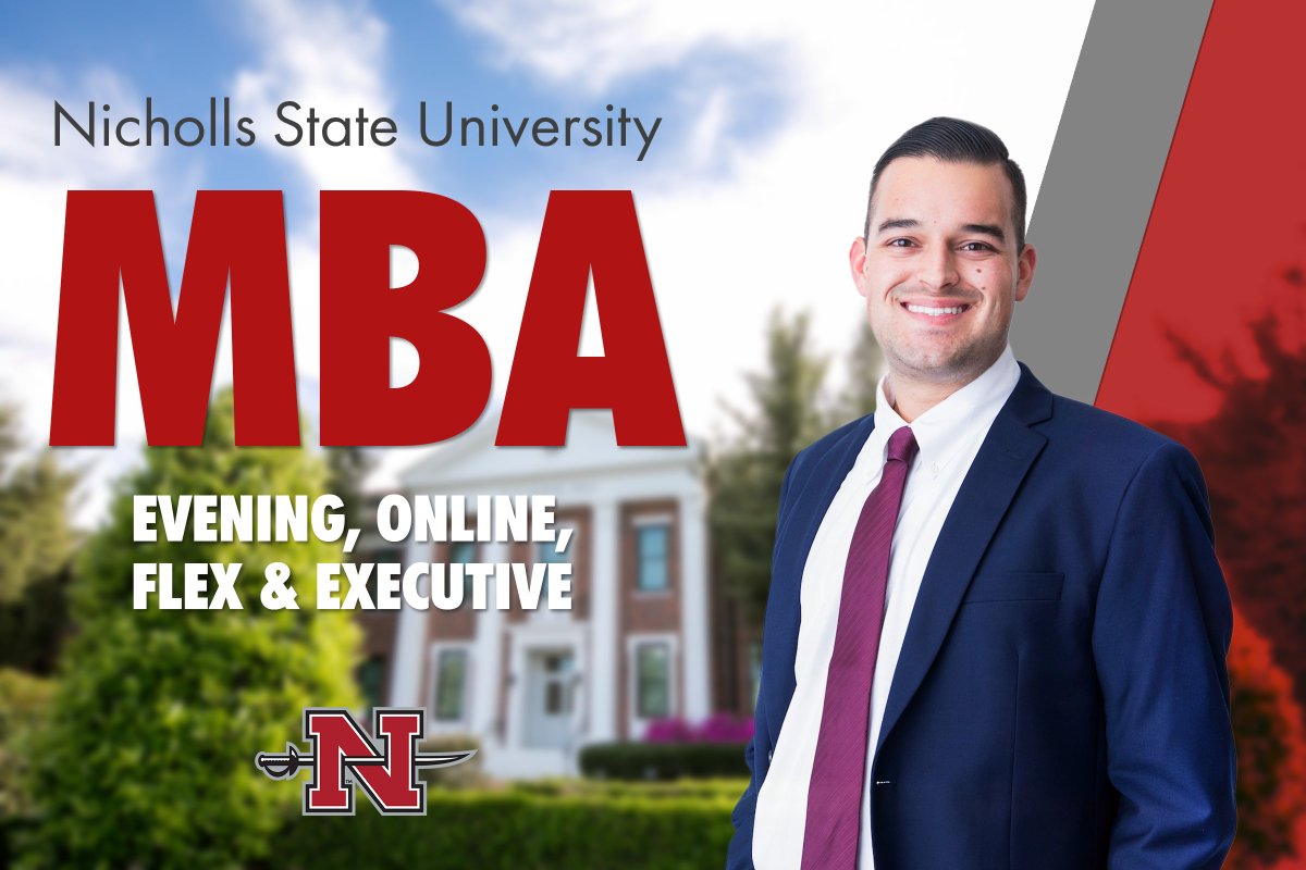 ray_leadership's tweet photo. Today's simple message - our new online MBA pathway starts in January 2022, with courses in Accounting &amp; CIS. To apply, visit https://t.co/q8w9ULLNeS. @NichollsState @nicholls_mba #NichollsMBA https://t.co/Fia3glGjXi