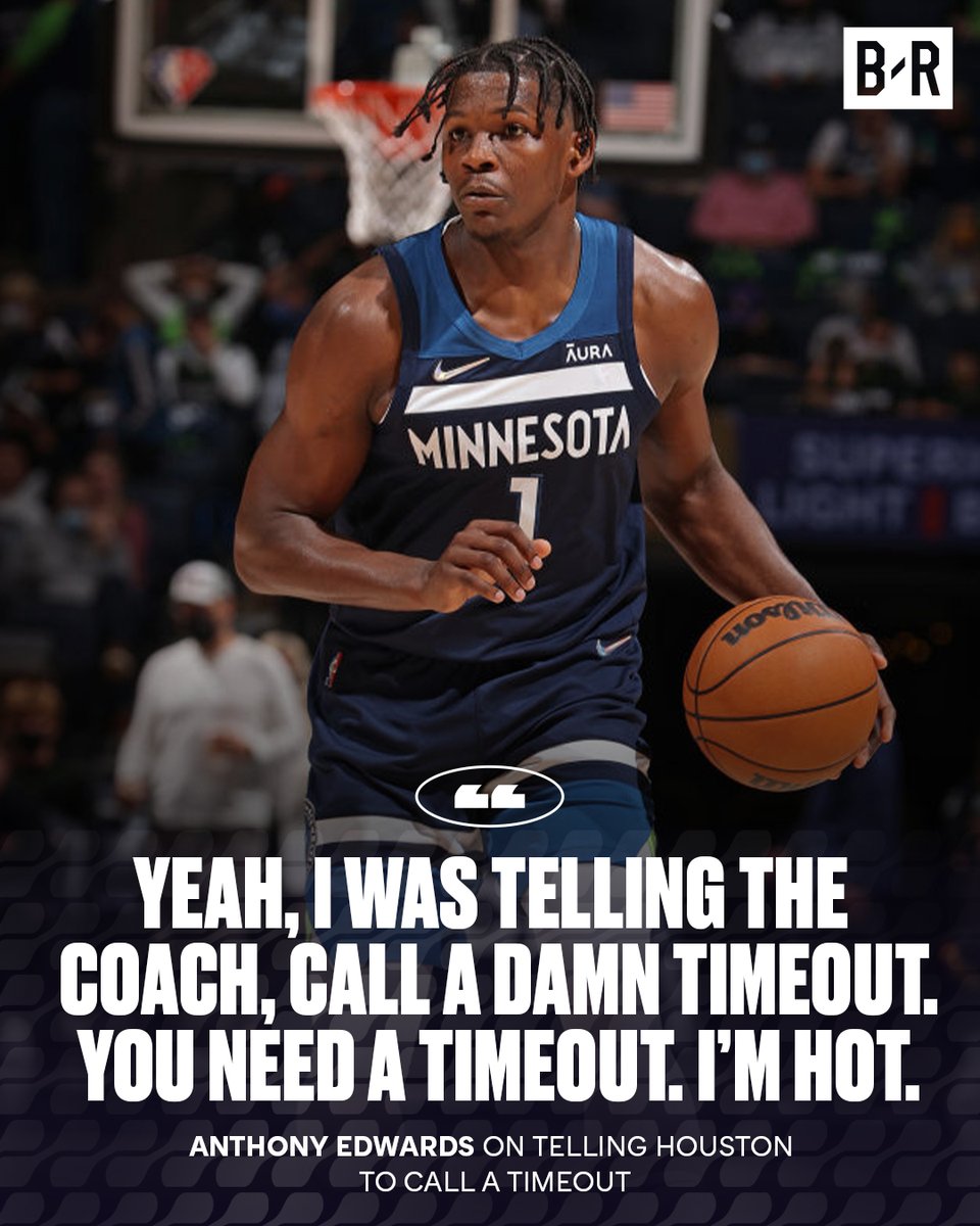 BleacherReport's tweet photo. Anthony Edwards was feeling himself last night 🔥 https://t.co/pixQCj6mus