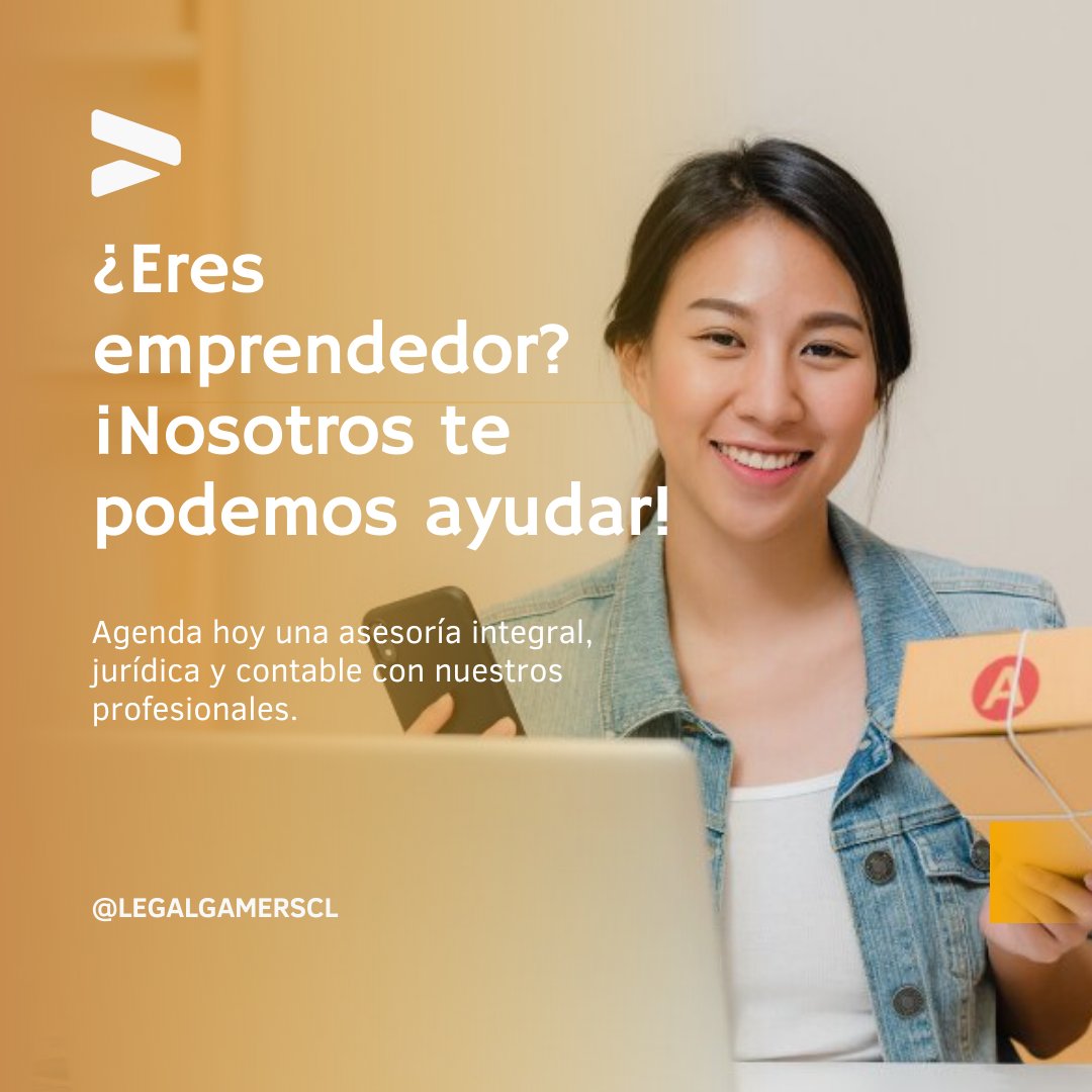 Nos comprometemos a apoyar los emprendimientos de todos nuestros clientes. Constitución de empresas, trámites tributarios, asesoría jurídica y contable; todo lo que necesita un emprendedor en un solo lugar. 
No dudes en asesorarte con nosotros 💪

📧 legalgamerscl@gmail.com