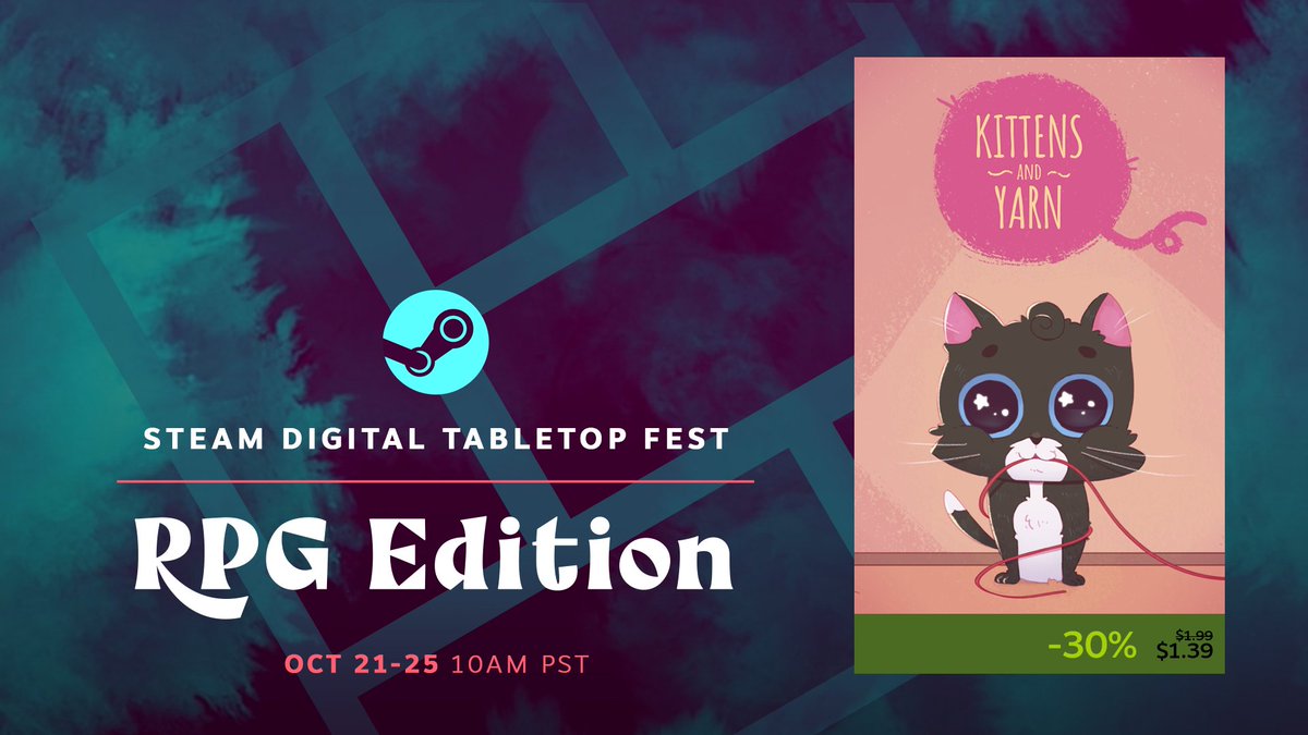 PinelGames's tweet photo. The cutest kittens at #TabletopFest (Steam Link in Comments) 🙀

Move the pieces of place and untangle the wool yarn for these cute kittens.

#IndieGames #SteamDeals #TableTopGames #DigitalTabletopFest https://t.co/3dPEHYOVtK
