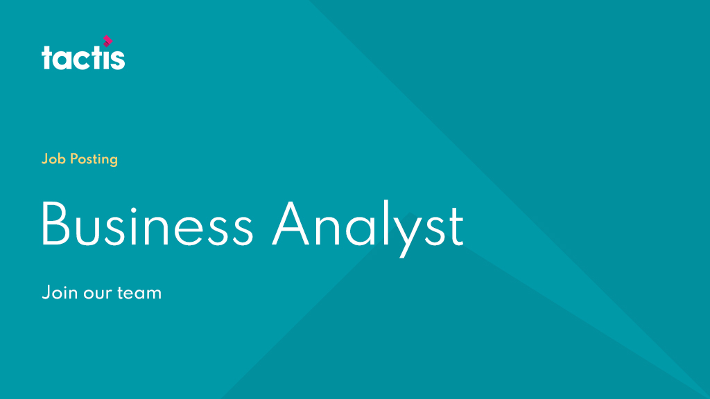 tactis_llc's tweet photo. ANALYZE THIS! Tactis is looking to add a Business Analyst to its experience delivery team.

https://t.co/RNT5EmfaMR https://t.co/ViuZI11rEA