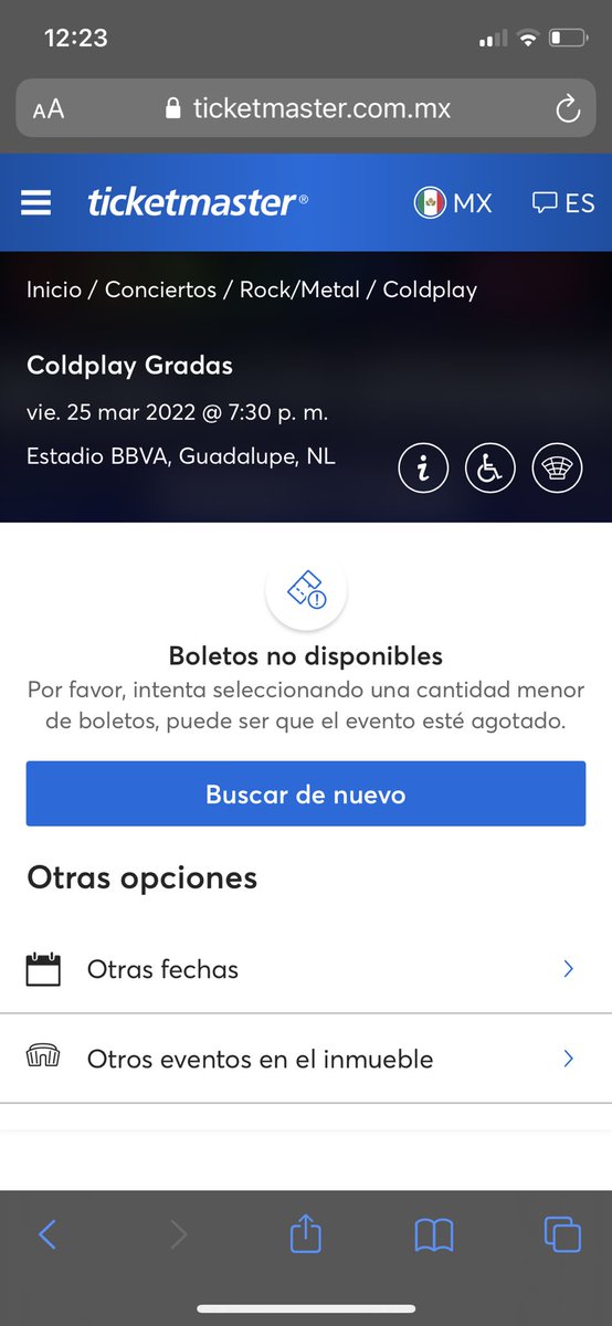 starred_sky's tweet photo. @Ticketmaster_Me Si ya no hay boletos disponibles por que no ponen que están sold out? Mi búsqueda es en mejor lugar disponible https://t.co/dyBkkr3OXk