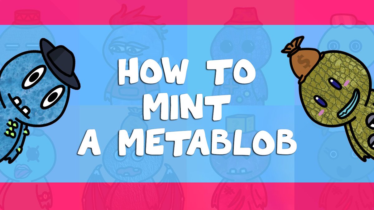 MetaBlobs's tweet photo. If you are new to the #NFTCommunity and still don't have a clue how to mint our #FreeNFT 👇

Here you can already find a video, on how you can mint a MetaBlob 👉 https://t.co/psQGuVJX8F

#NFT #nftcollector #NFTdrop #NFTs https://t.co/L0MYsa9X2Q