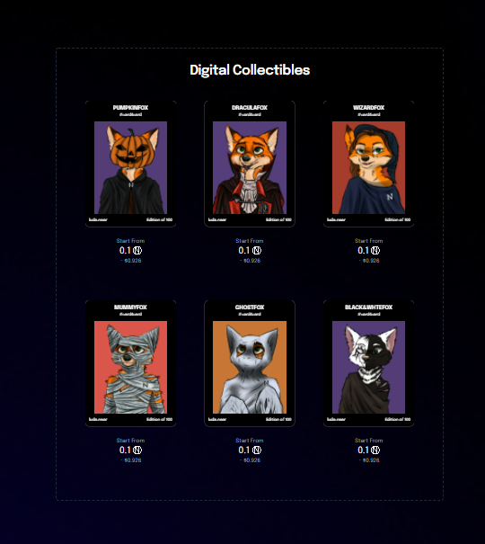 Luda_nft's tweet photo. 🦊Exclusive series "Helloween" #card4card . 
❤️ALL 0.1N❤️
Burn the remaining supply after the event ends.
https://t.co/SWsMBxHWLq
#NEAR #transform #mukachevo #localnode #card4card
@TRANSFORMNFT
@InfinityNear
@ParasHQ
@nftbuzz_eth
@bekkerantn
@vgrichina
@NEARProtocol
@decentricity https://t.co/07BgMV1flL