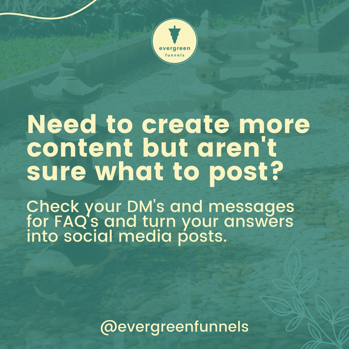 If you’re looking for ideas for content to post… I highly recommend is checking through your DM’s and messages.

I’m sure you’ve had many different questions over the years with regards to your services.

Why not make a list, and repurpose those answers as social media content!