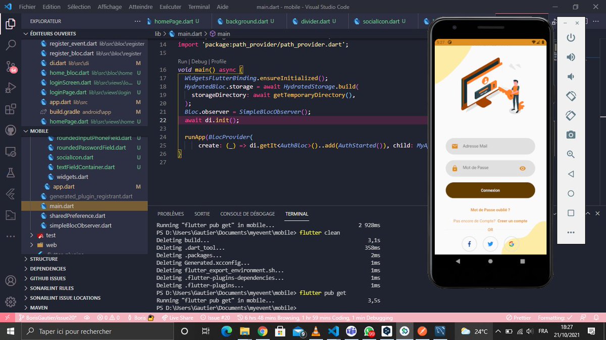 Boris_Gauty's tweet photo. #flutter
#MyEvent
#CaParleDev
la refonte de MyEvent continue🤧😊 https://t.co/RckBuRSB1L