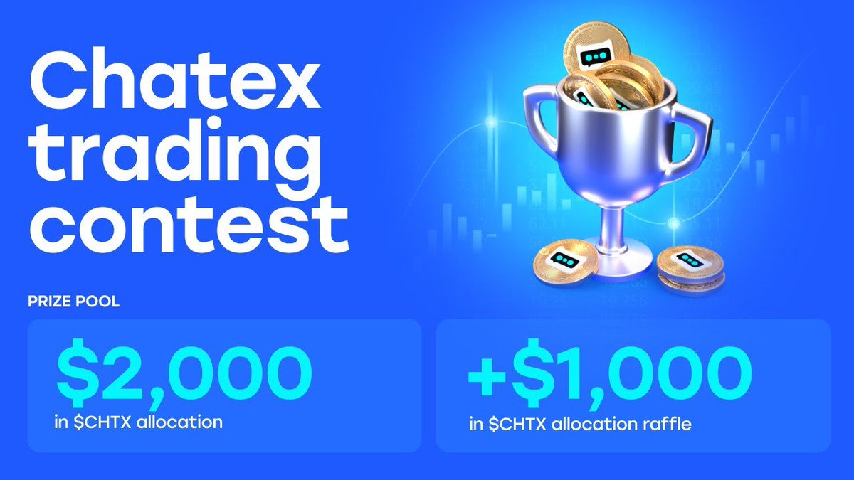 Chatex_bot's tweet photo. 🥵 Haven't got $CHTX yet?

Users participating in the Chatex Trading Contest get a chance to buy $CHTX 🤤

🏆Prize Pool: $2000 in $CHTX allocation
💸Additional: $1000 in $CHTX allocation
📅Duration: 10.21–10.28
📜Rules: https://t.co/Tqol2FlKOR
📋FORM: https://t.co/qBPF0vWSKK https://t.co/zYnVwjN9vf