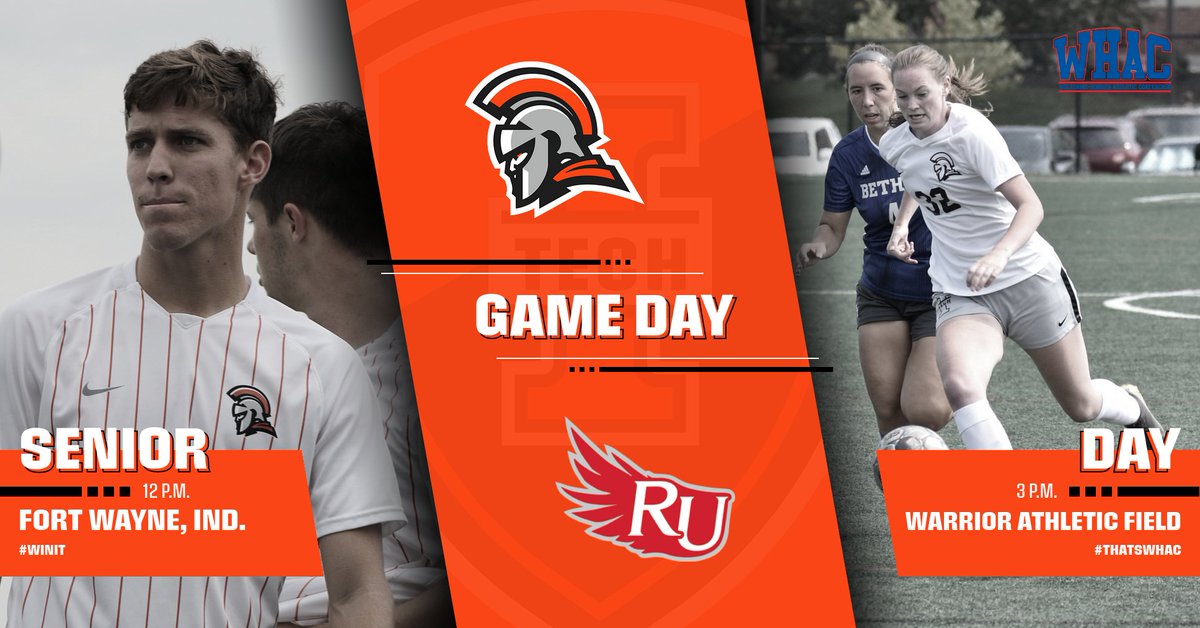 INTechWarriors's tweet photo. Wake up it's Senior Day for @INTechMSoccer and @INTechWSoccer as they host @AthleticsRU today in their final regular season home contests of the season in this @WHACAthletics matchup! #WinIT #ThatsWHAC #WHACtion https://t.co/nrFpi0bGnl
