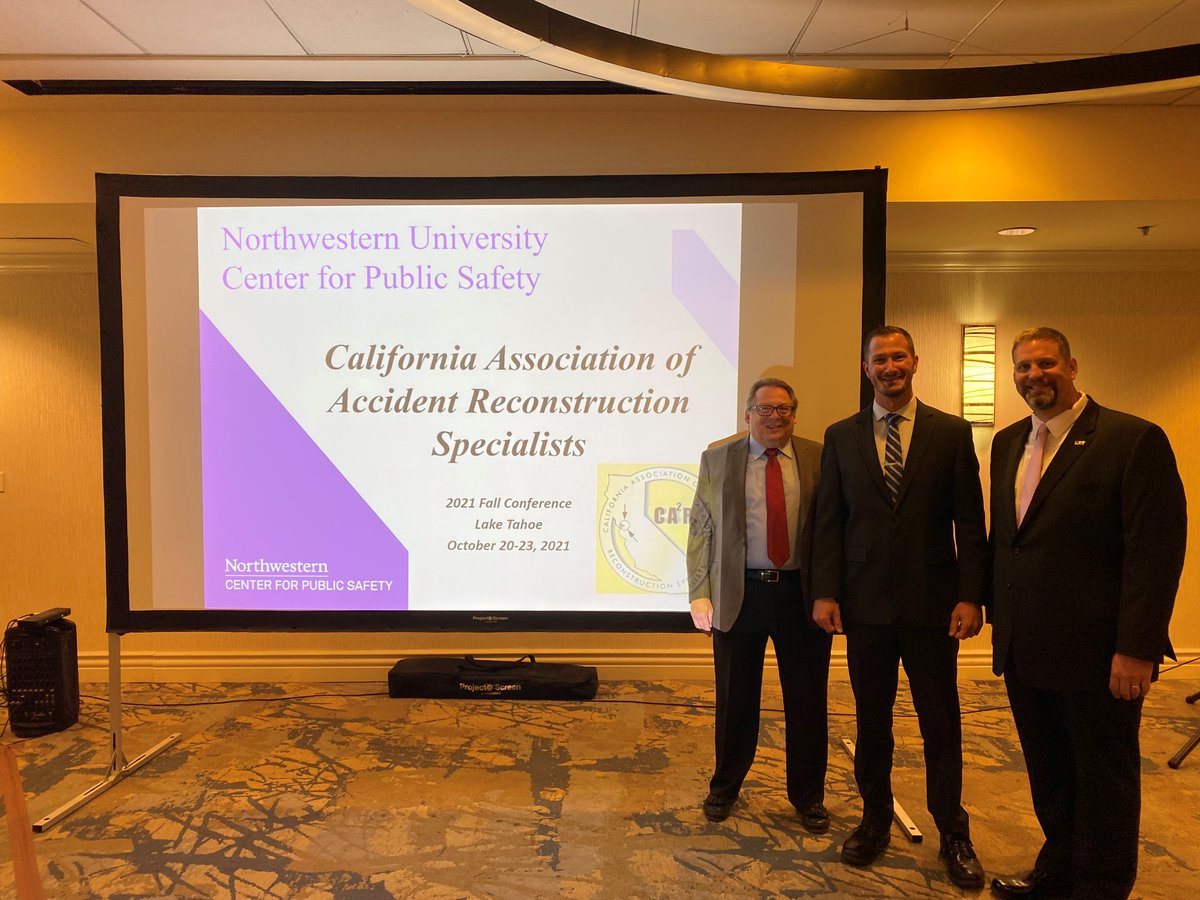 NUCPS's tweet photo. Join us at CAARS (CA Assn of Accident Reconstruction Specialists) in S. Lake Tahoe now through Sat., 10/23! Meet some of our expert crash instructors who are presenting at the conference and learn about our upcoming crash investigation &amp; reconstruction programs! https://t.co/VaZ3QHGqSk
