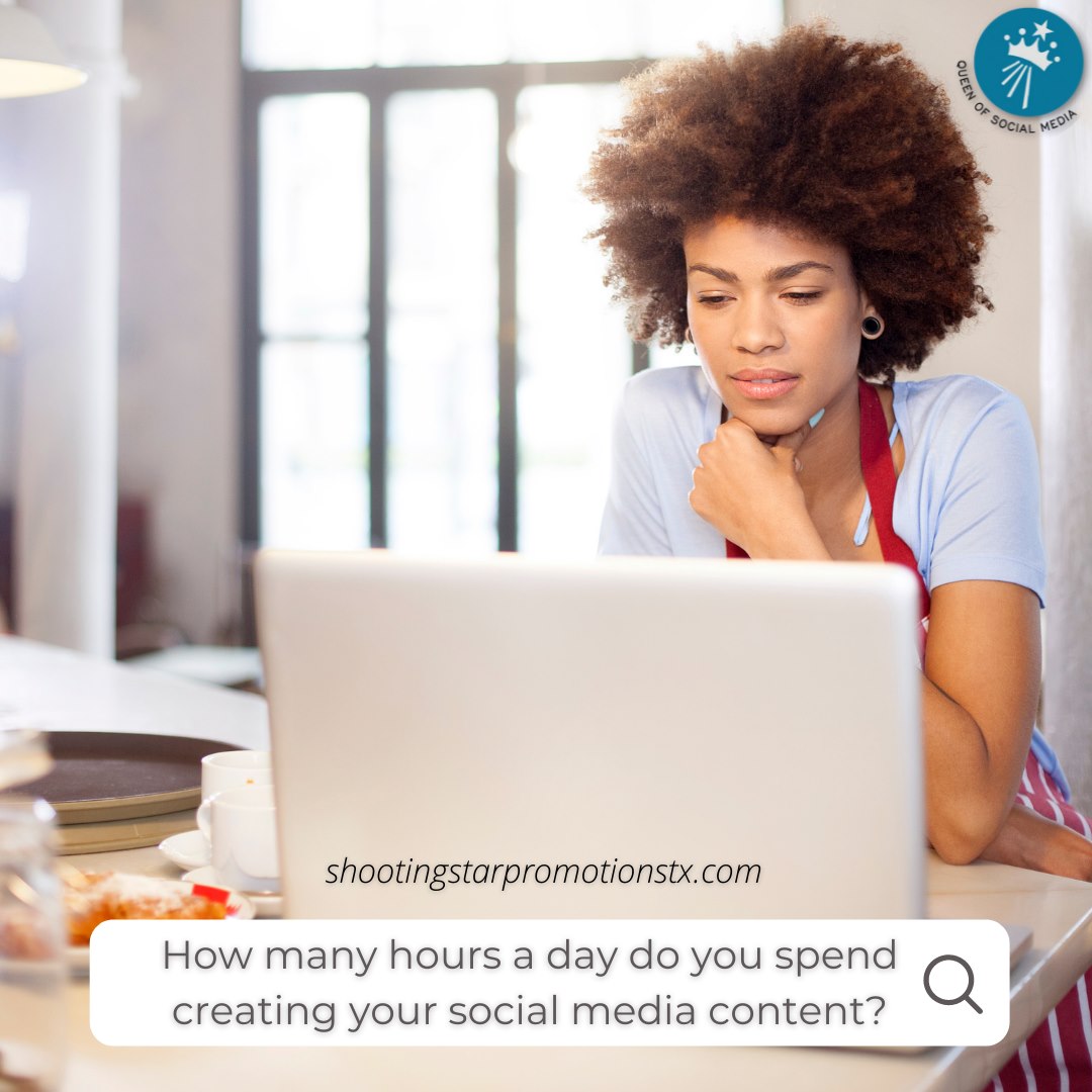 ShootingStarTX's tweet photo. Is your time best spent creating content for social media? 𝐋𝐞𝐚𝐫𝐧 𝐦𝐨𝐫𝐞: https://t.co/RHHKYAUrYO

𝐒𝐡𝐨𝐨𝐭𝐢𝐧𝐠 𝐒𝐭𝐚𝐫 𝐏𝐫𝐨𝐦𝐨𝐭𝐢𝐨𝐧𝐬, 𝐈𝐧𝐜 creates a variety of sponsored content ads that run on Facebook, Instagram, and/or LinkedIn. 

#QueenofSocialMedia https://t.co/m8cJRtP9qX