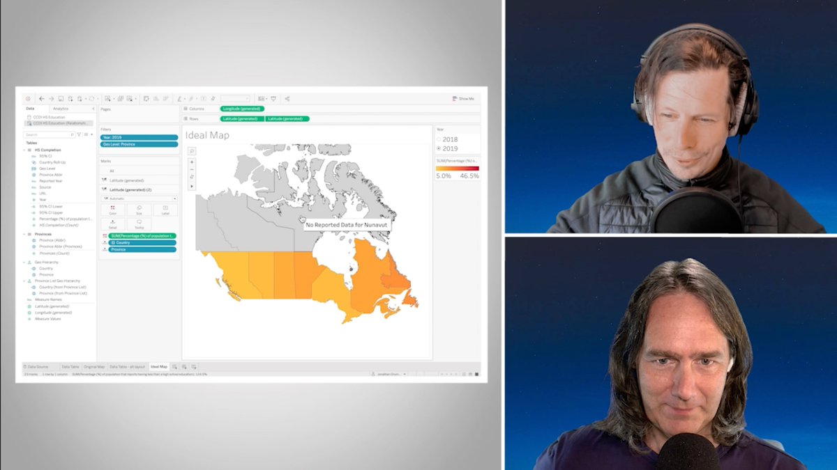 TSVP #6: Showing Missing Data on Maps
---
Introducing a clever approach with <a href="/tableau/">Tableau</a>  relationship calculations where 1 = 1.
   (It is not a cartesian join!)

In this video we show how Tableau's relationships can solve for sparse data on maps.

youtu.be/EwumbdxauAo
