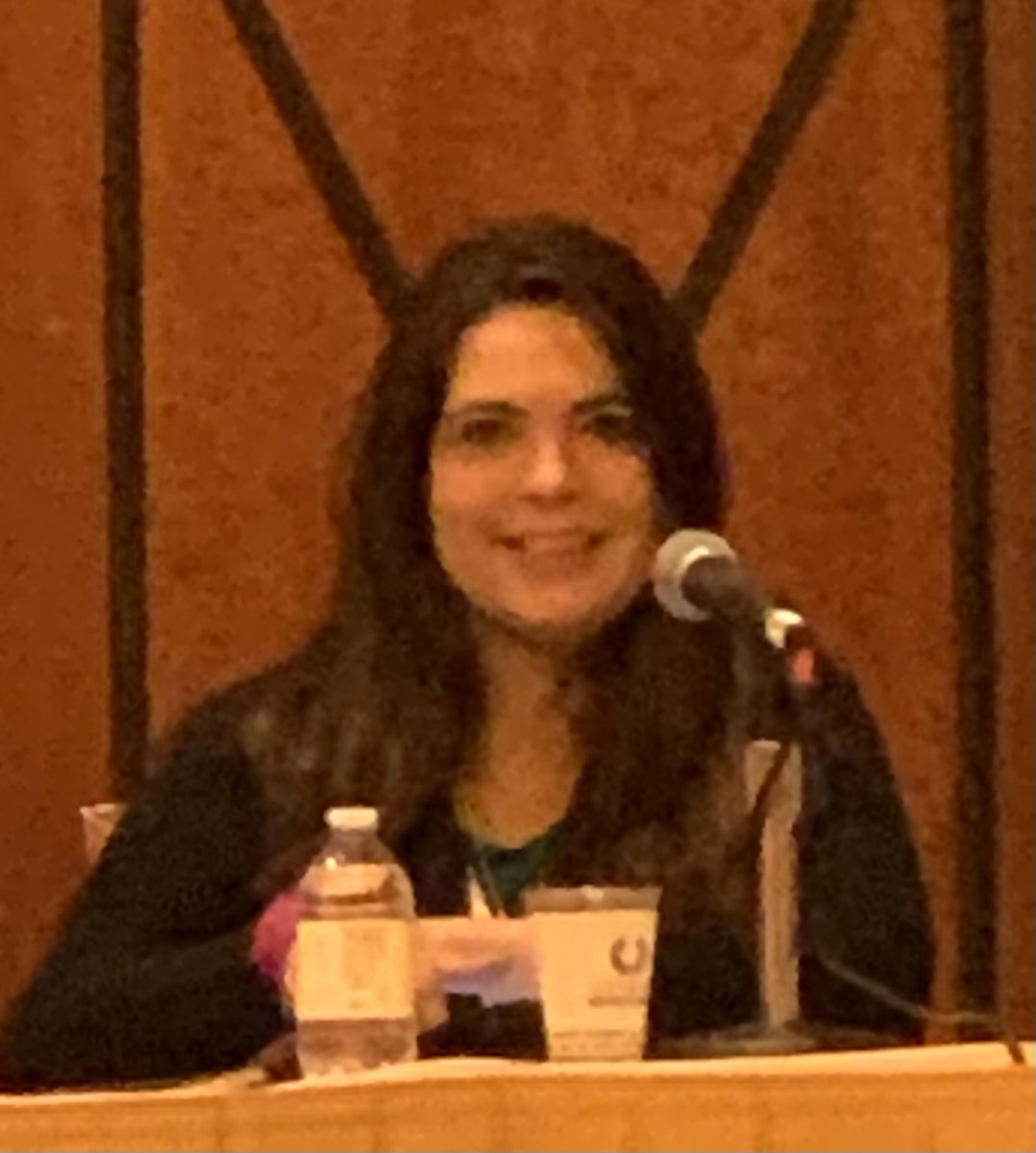 SuperiorBlueStr's tweet image. Friend of the Blue @EricaProsser of @ConvergenceTC, (photographed here by an over-caffeinated alien from the surface of the moon, apparently), telling truth about mail: “Everyone has an address. People trust the mail and we’re talking to them where they get their ballots.”