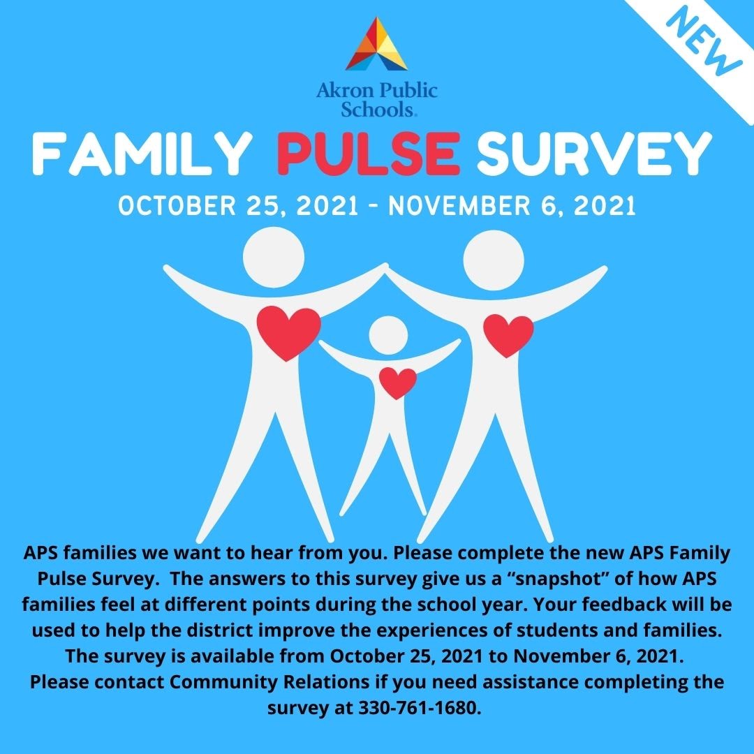 akronschools's tweet photo. Our Families Drive What We Do @akronschools .  Beginning Monday, we want to hear from our families in the Family Pulse Survey #StrongerTogetherAPS https://t.co/ev0Agm83a5