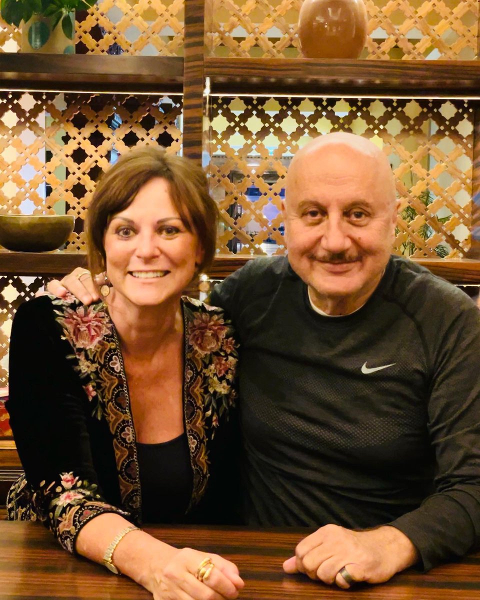AnupamPKher's tweet photo. One of my earlier films in 1984 was #JeevanSandhya. A then 19 year old foreigner who was in India was asked to play a role in it. Met the girl today after 37years. She is now the Australian Ambassador in Nepal &amp; author of two books. Such a joy to meet 
@felicityvolk! Jai Ho!🙏😍 https://t.co/5brneqcfal