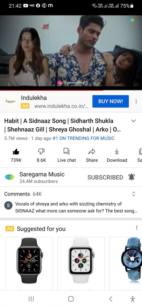 SwarupKrati's tweet photo. #SidNaazForever #HabitFtSidNaaz #Sidheart  #Trending 
On trending no. 1 https://t.co/TkbKPIitQb