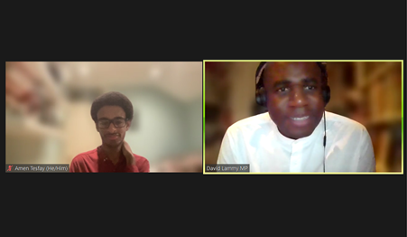 youngfabians's tweet photo. A huge thank you to @DavidLammy for joining us tonight in conversation with @AmenTesfay as part of our #BlackHistoryMonth events programme 🌹

Thank you to everyone that joined &amp; asked questions! 🗨️

You can watch back this fantastic discussion here ➡️: https://t.co/i3PnHSr3fz https://t.co/Iv0vDYctlt