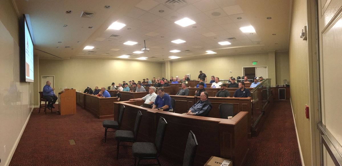 AFSA's tweet photo. Today is the final day of the 3-day seminar series hosted by the South Carolina Fire Sprinkler Association. The series consisted of 7 different seminars presented over three days with opportunities for networking, a chapter meeting, & more in between! #MembersMatter #AFSAChapters https://t.co/3c70ek160R