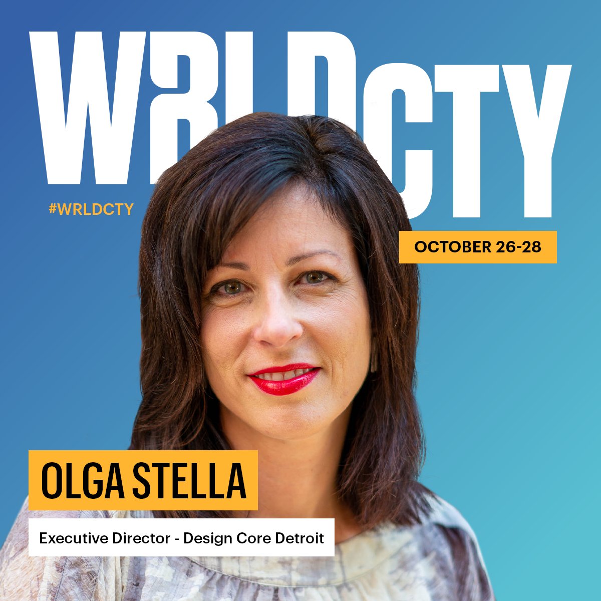 designcoredet's tweet photo. .@wrldctyfestival brings the best ideas about cities from the best cities in the world. Come hear our Executive Director, @olgasstella, moderate a panel on Defining New Mobility Modes with the Community next week! Learn more and get tickets: https://t.co/yarrAdQwcB https://t.co/yvMmfLIcV5