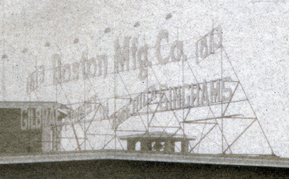 The Boston Manufacturing Company mill complex, as it would have been in the last decade of operation. Now the Francis Cabot Lowell Mill, and home to the Charles River Museum.