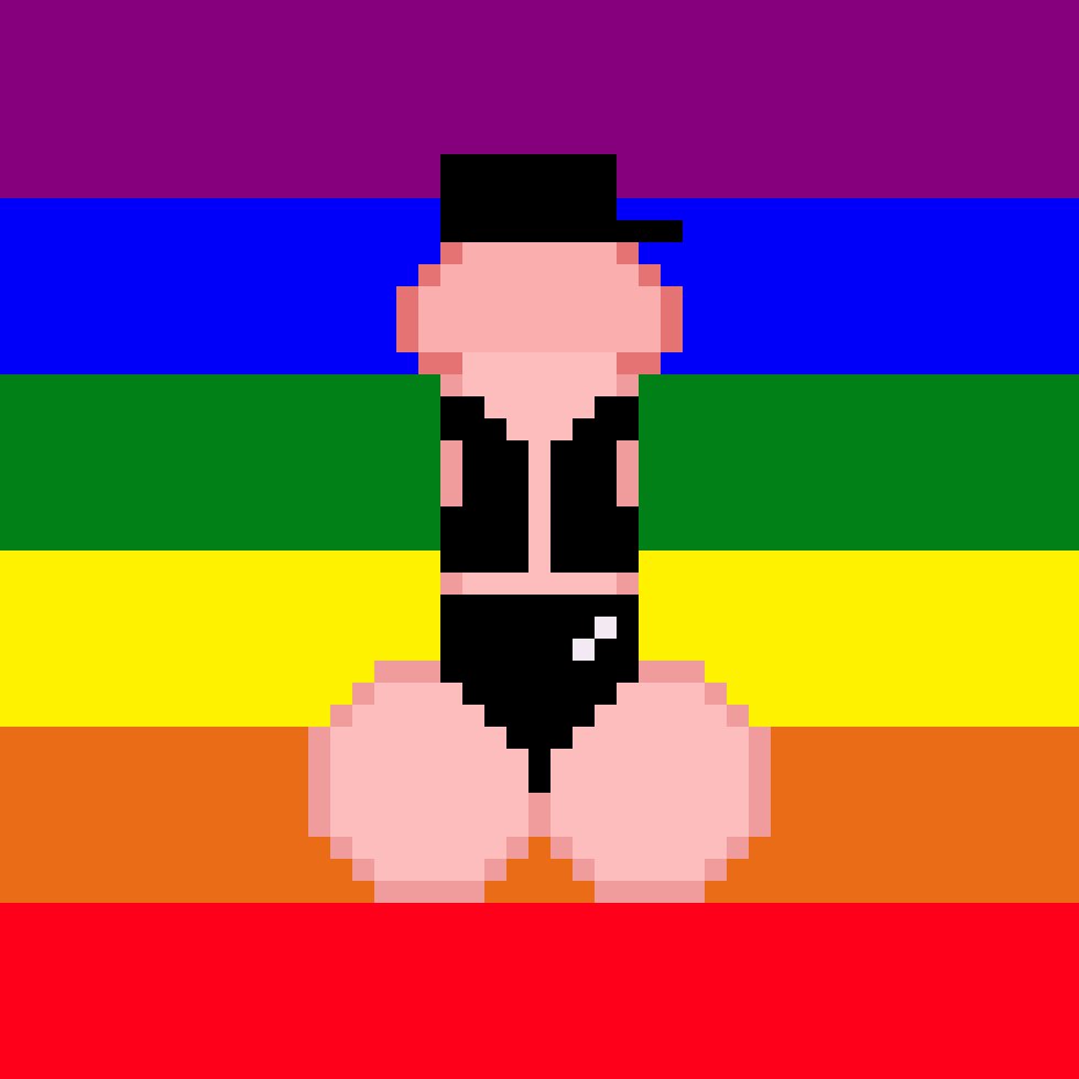 CryptuniqueC's tweet photo. And after Pridedick Woman.. the Man version 😎⁣ #NFT #crypto #cryptopunk #punk #punkclub #cryptopenis #pixelart #pixel #nftcollectors https://t.co/6O0E0SbeYy